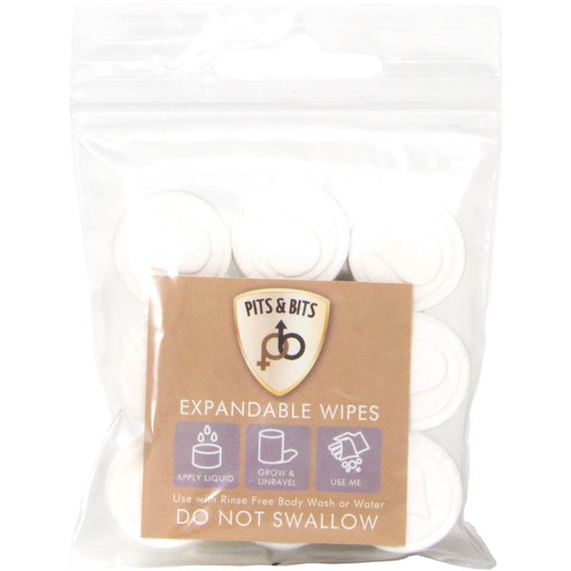 Pits & Bits Expandable Wipes 9 Pack-1